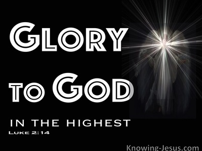 Luke 2:14 Glory To God In The Highest And Peace On Earth (white)